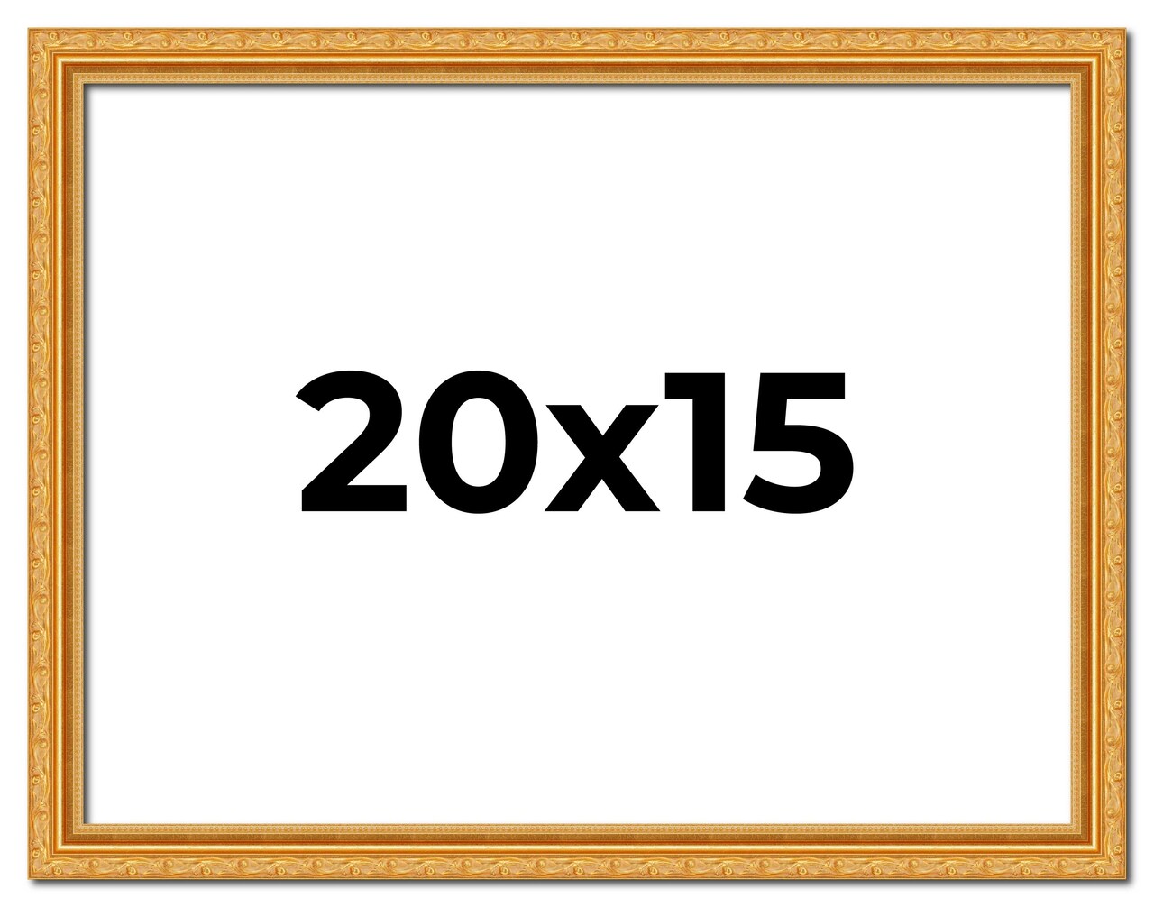 20x15 Solid Wood Antique Picture Frame with UV-Resistant Acrylic & Acid-Free Backing, Available in 4 Finishes: Bronze, Gold, Silver, and Gold with Black